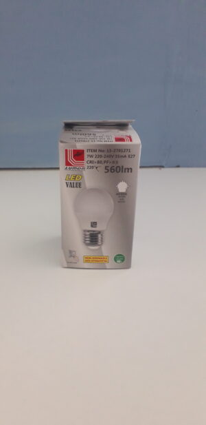 Λάμπα led σφαιρική Value E27 7W 230V ενδιάμεσο λευκό φως 4000k 560Lm δέσμης 220°
