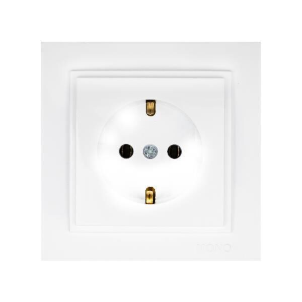 Πρίζα σούκο λευκή Mono Electric σειρά despina - Image 2