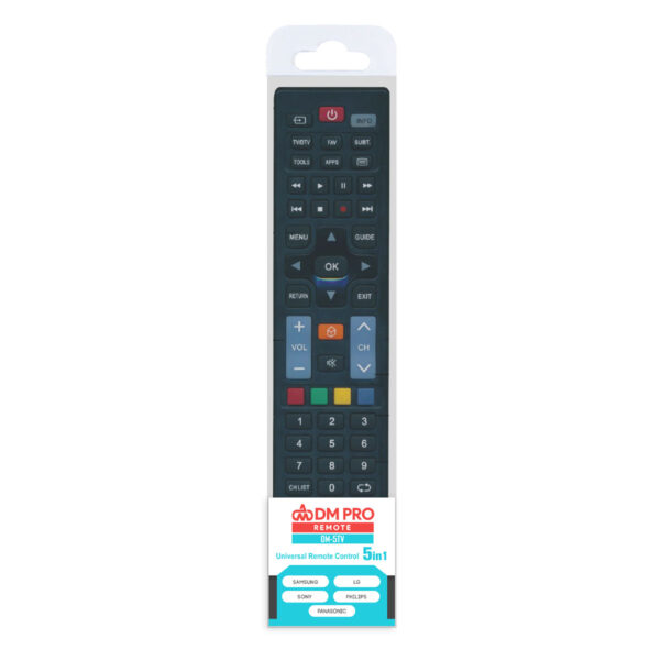 Universal τηλεχειριστήριο TV 5 σε 1 για SAMSUNG/LG/SONY/PANASONIC/PHILIPS  (DM-5TV)