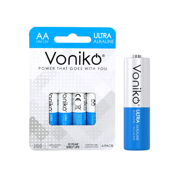 Voniko αλκαλικές μπαταρίες ΑΑ LR6 1.5V (4 τμχ)