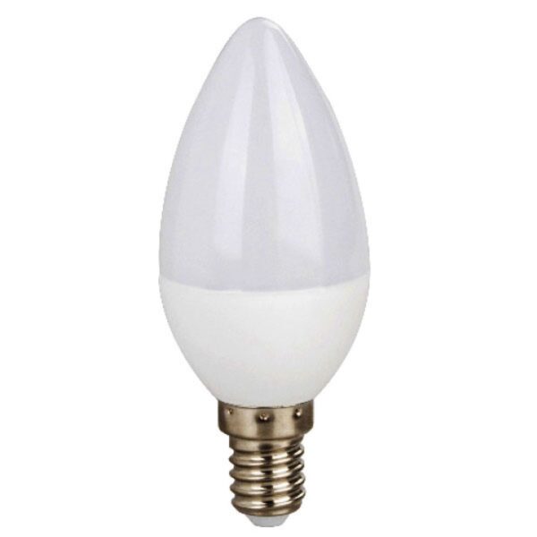 Λάμπα led C37 κερί Ε14 7W 230V 6000k ψυχρό λευκό φως δέσμης 160° 600 lumen 30000h - Image 2