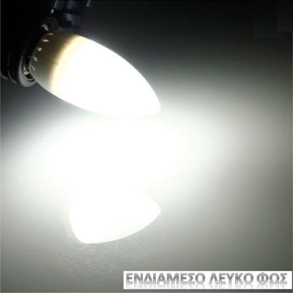 Λάμπα led C37 κερί Ε14 7W 230V 4000k ενδιάμεσο λευκό φως δέσμης 200° 580 lumen 30000h - Image 3